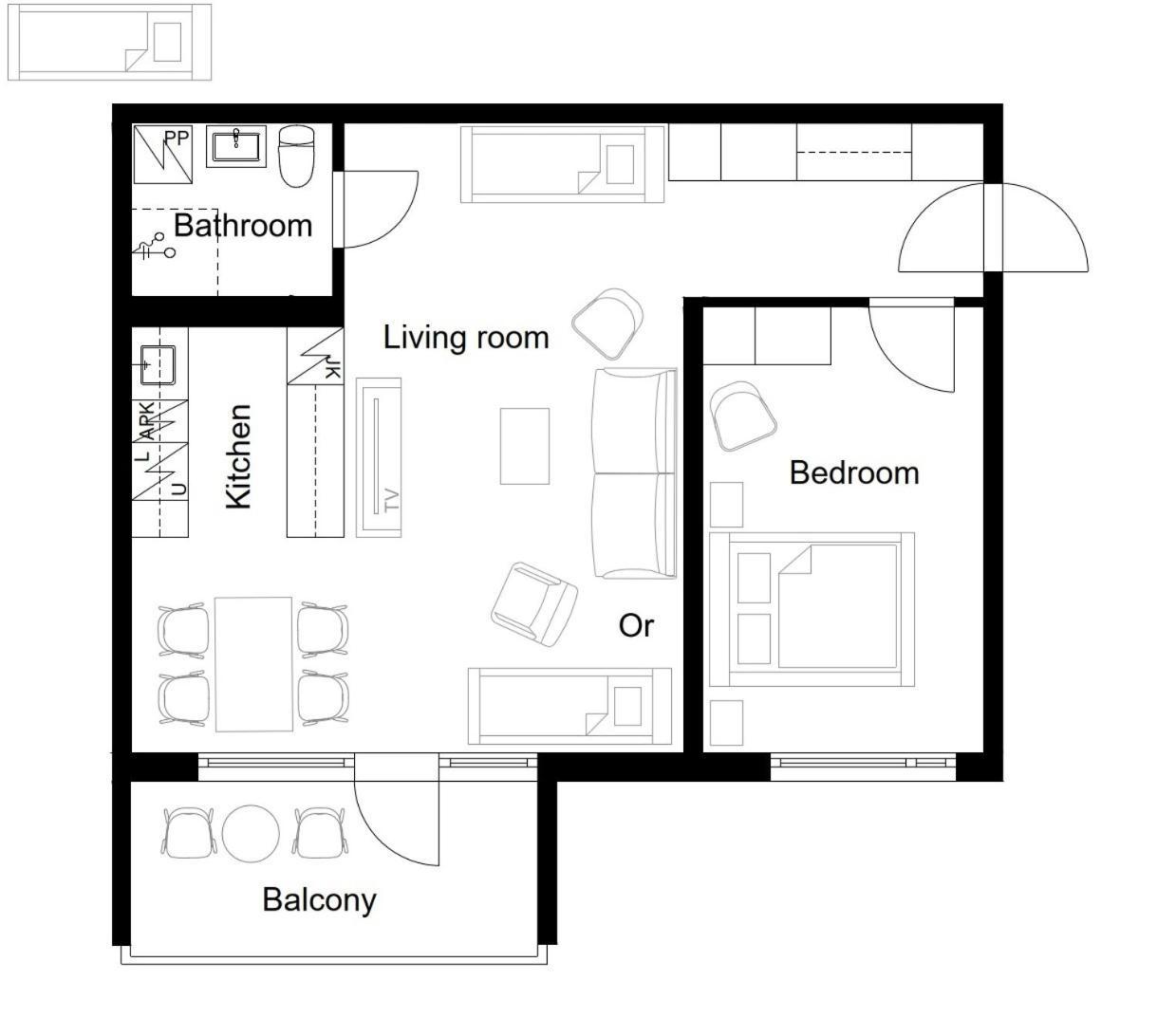 Floor 51m2, Balcony, 150 M Wifi, Free Own Parking Place, 300m Metro Leilighet